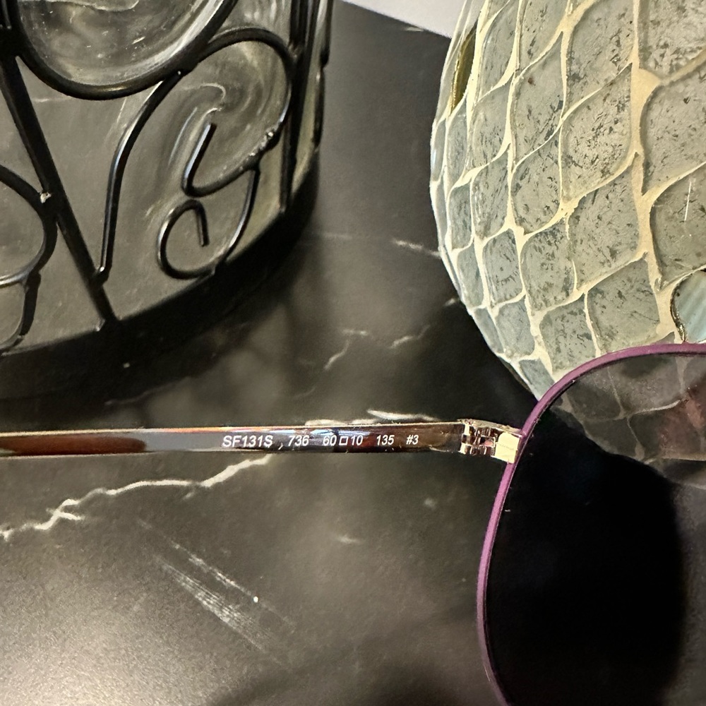 SALVATORE FERRAGAMO 
Ferragamo Purple Pilot Unisex Sunglasses - Picture 4 of 5